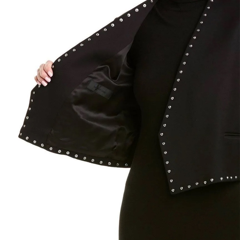 Helmut Lang Womens Studded Blazer Jacket, Black, 12 - Picture 7 of 13